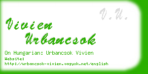 vivien urbancsok business card